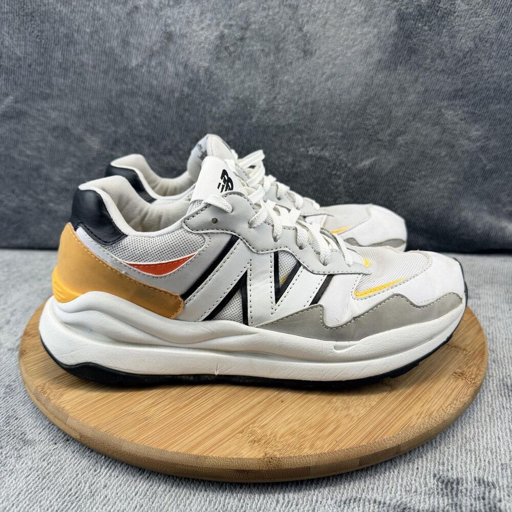 New Balance 5740 Shoes Boys Size 6.5 White Yellow Athletic Sneakers GC5740SB